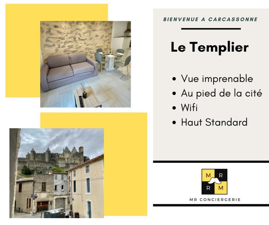 Le Templier Vue Cite Pied Cite Medievale Neuf Carcassonne Exterior photo